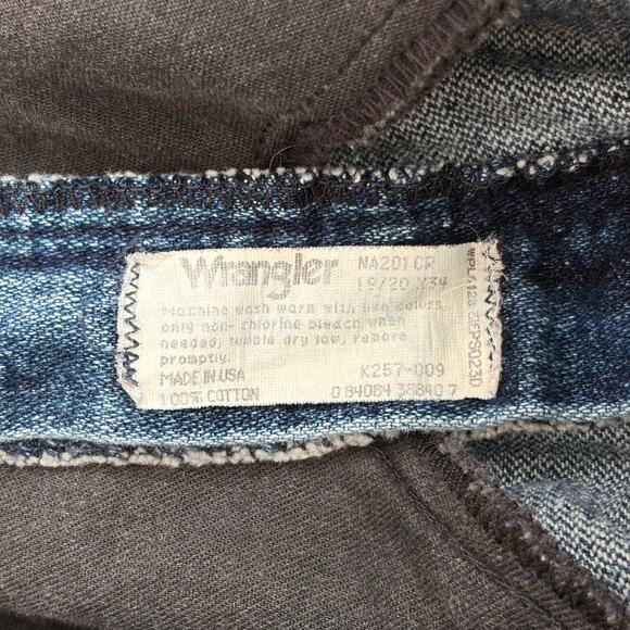VTG 80s 90s Wrangler Silverlake USA 34 Waist Cotton 19/20 Jeans Western Straight - Picture 8 of 8